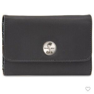 NWT Shelby Cobra Wallet Buckle Down Snap Closure Metal Emblem Vegan Leather